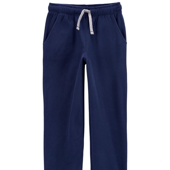 Lots of 3 Carter's fleece pants, size 5, never wor green, grey, navy - Picture 5 of 6